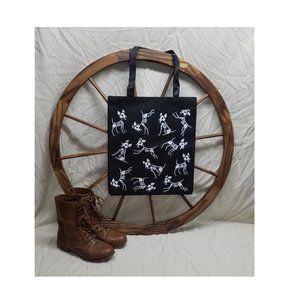 Skeleton Dog Tote Bag